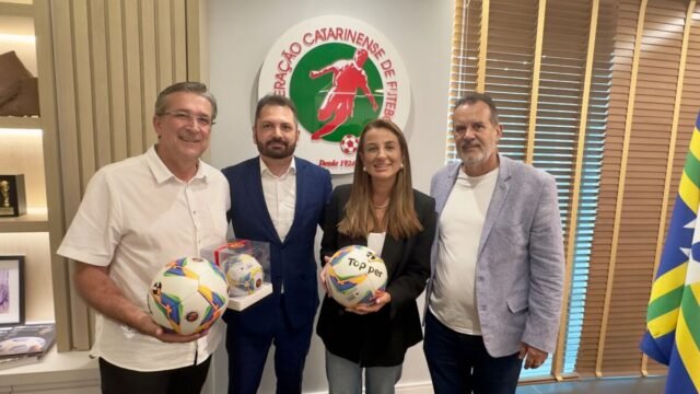 Prefeita Juliana Pavan e presidente Rubens Angelotti visitam Centro de Desenvolvimento do Futebol da CBF em Balneário Camboriú