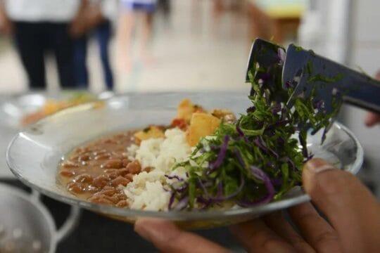 Refeição balanceada para alunos da rede de ensino em São José