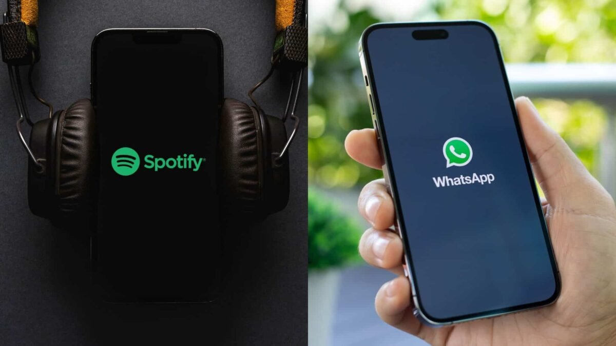 Compartilhamento de link do Spotify no Status do WhatsApp