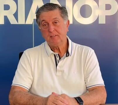 Prefeito Topázio em reunião com vereadores