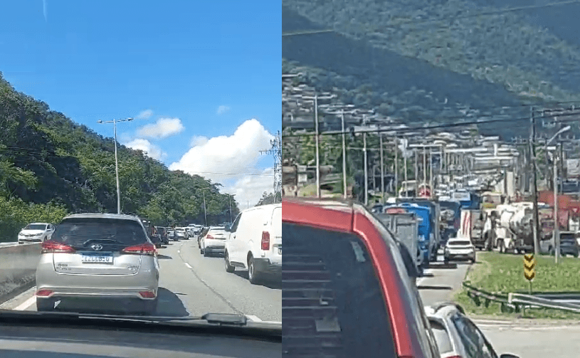 Trânsito travado na SC-401 gera caos
