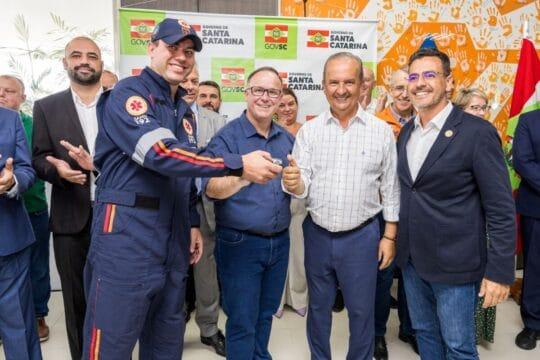 Veículos do SAMU em Santa Catarina
