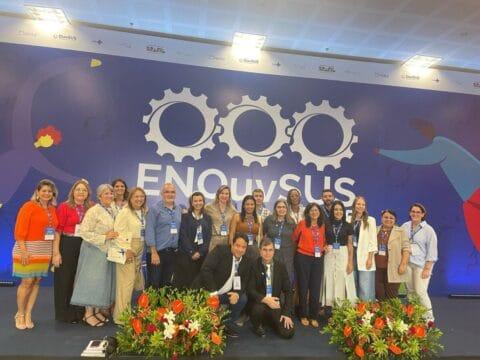 Equipe da Ouvidoria da Saúde de Santa Catarina no ENOuvSUS2025