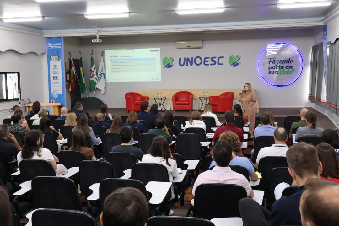 Pesquisadores em Workshop de Captação de Recursos na Unoesc