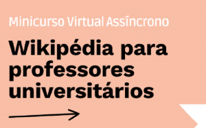 Imagem ilustrativa do minicurso sobre Wikipédia para professores universitários na UFSC