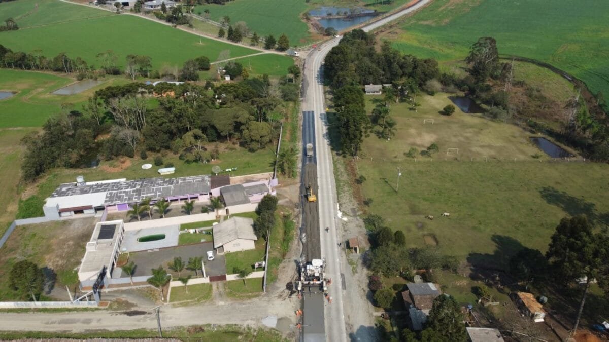 Pavimentação em Concreto da SC-477 no Planalto Norte de SC