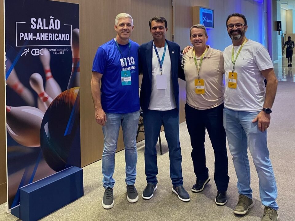 Presidente da Fesporte, Jeferson Ramos Batista, participando do Fórum Nacional de Secretários de Estado durante o CBC E Clubes Expo em Campinas (SP)