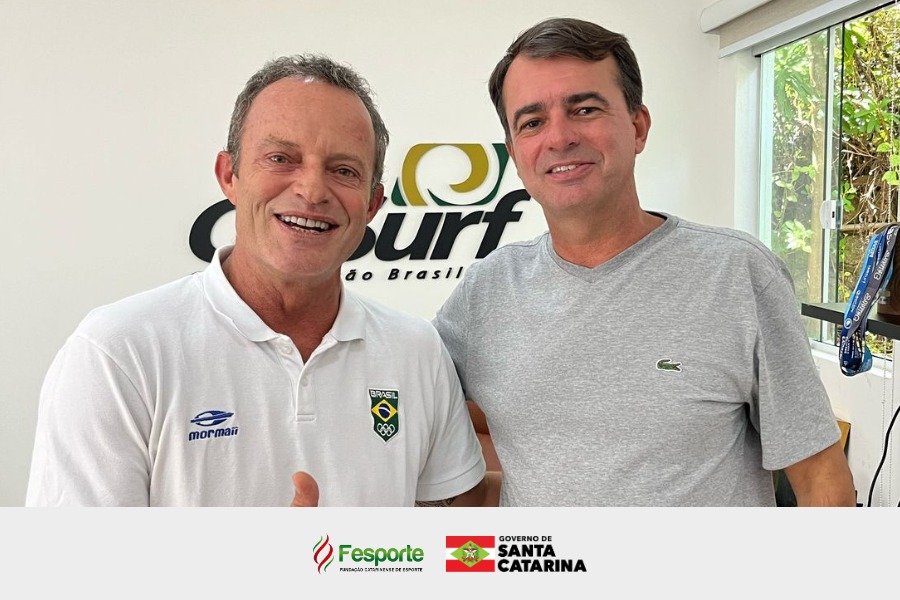 Reunião entre presidente da Fesporte e CBSurf na sede