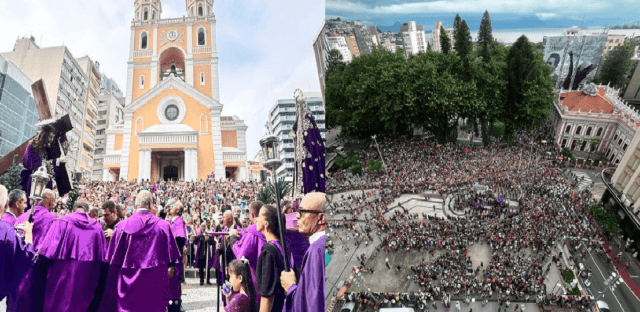 Imagem da Procissão Senhor dos Passos 2025 em Florianópolis