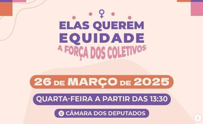 Imagem representativa do Seminário 'Elas querem equidade - A força dos coletivos'