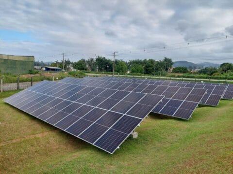 Usina Solar da SCGÁS em funcionamento