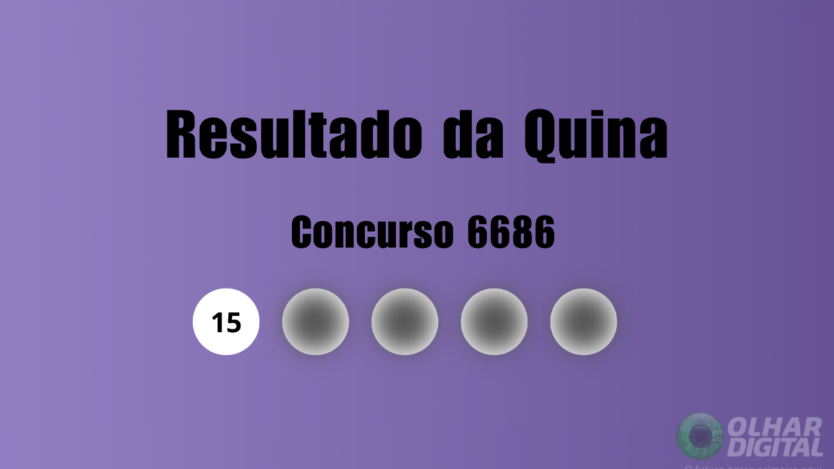 Quina 6686 - Números Sorteados