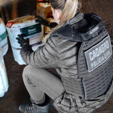 Embalagens do defensivo Paraquat apreendidas em operação conjunta