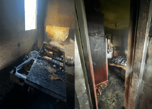 Incêndio em quarto de hospedagem