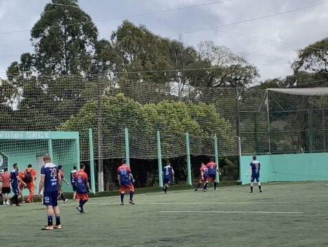Competição esportiva entre membros do Corpo de Bombeiros Militar em Xaxim