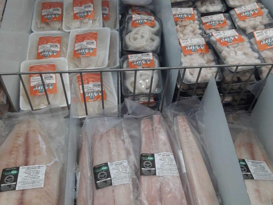 Pescado fresco com selo de inspeção sanitária