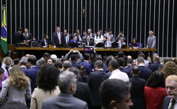 Foto do Plenário da Câmara dos Deputados durante sessão legislativa