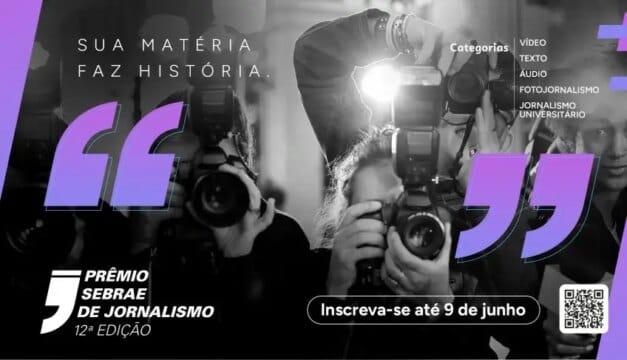 Troféu do Prêmio Sebrae de Jornalismo 2025