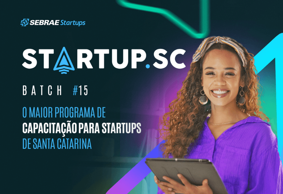 Imagem com logo dos programas Startup SC e Jornada Startups em Santa Catarina