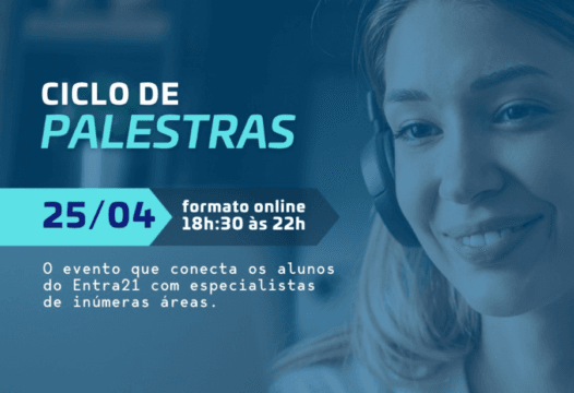 Alunos participando do VII Ciclo de Palestras do Programa Entra21