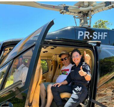 Helicóptero alugado para transporte do governador Jorginho Mello