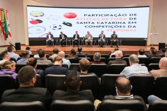 Atletas de outros estados competindo em eventos esportivos