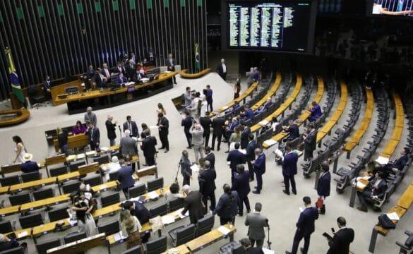 Ilustração da Câmara dos Deputados durante sessão
