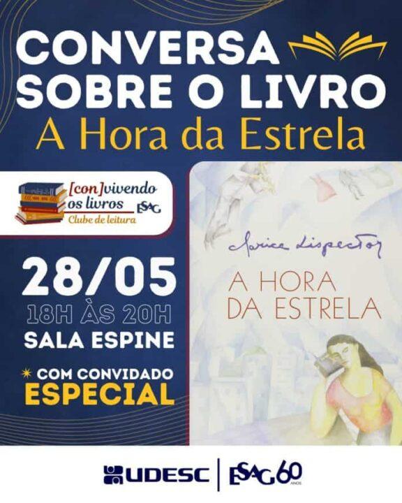 Clube de Leitura na Udesc Esag - A Hora da Estrela de Clarice Lispector