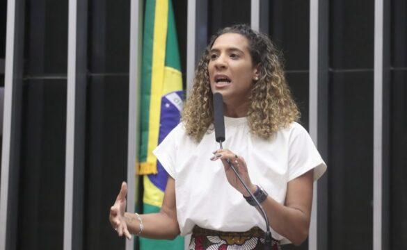 Foto da reunião entre a Comissão de Direitos Humanos e a ministra Anielle Franco