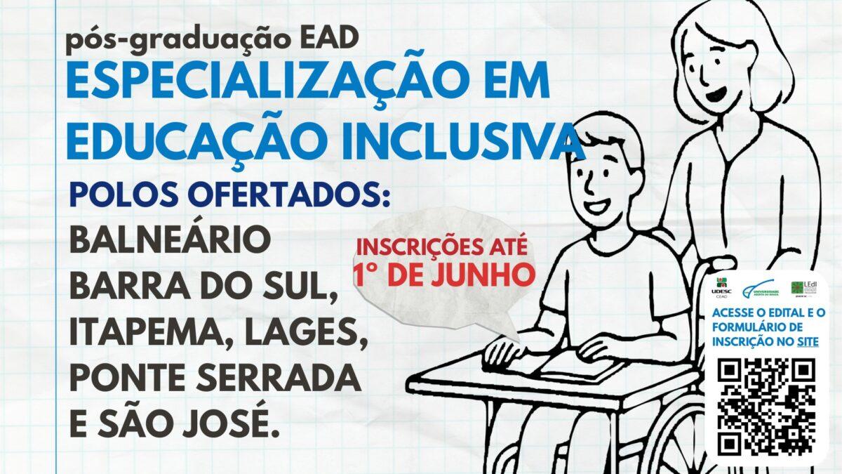 Imagem do curso de especialização em Educação Inclusiva da Udesc