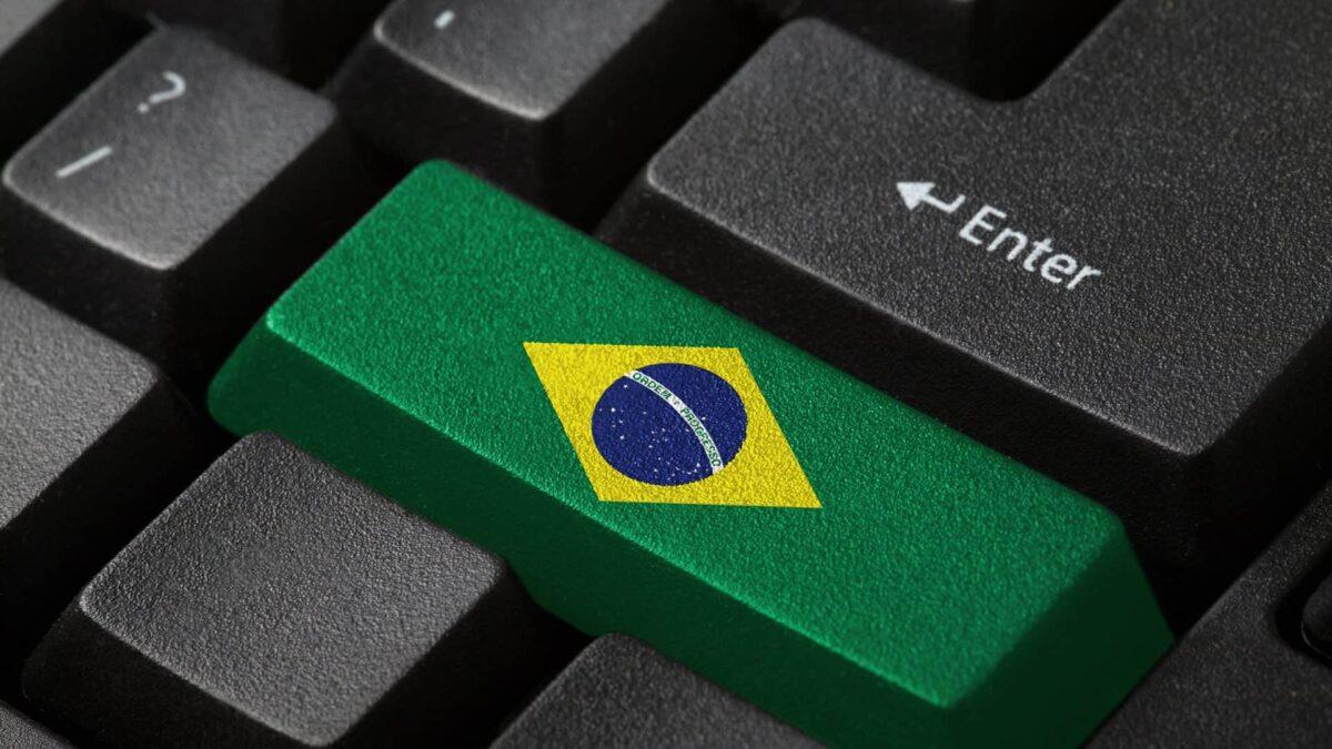 Ilustração representando a evolução da internet no Brasil