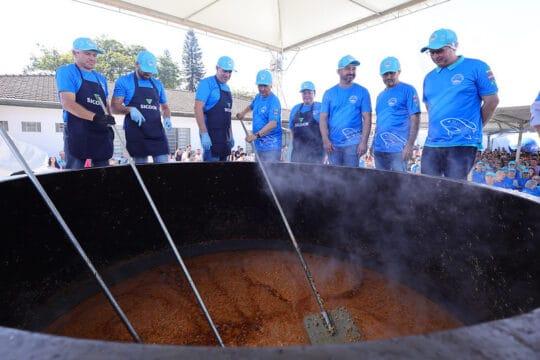 Governador Jorginho Mello na festa da tilápia