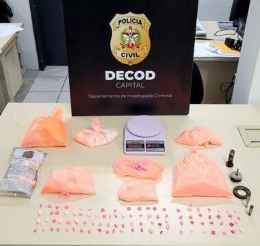 Drogas sintéticas apreendidas em laboratório clandestino