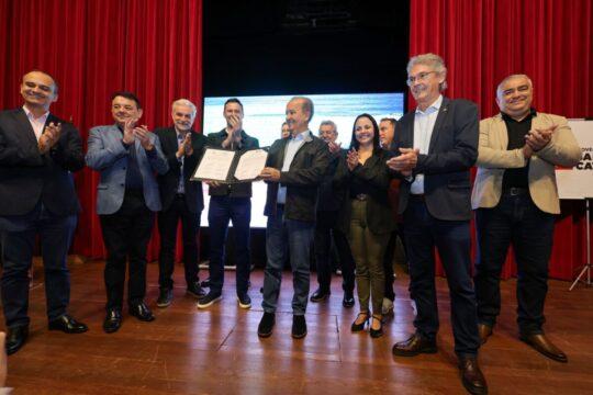 Subestação energética em construção