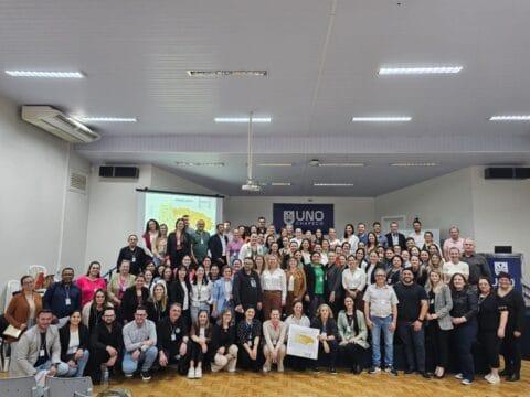 Participantes da oficina sobre Rede Materno Infantil em Chapecó