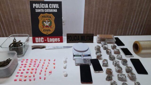 Prisão de criminosos em Lages