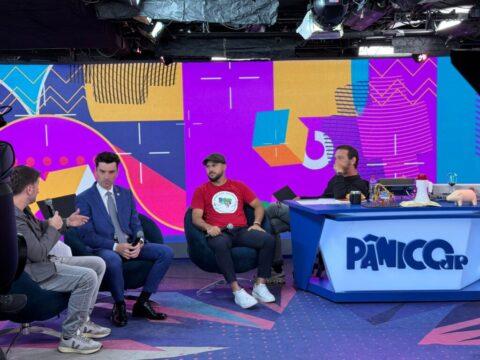Imagem da entrevista com Ulisses Gabriel da PCSC no programa Pânico