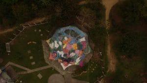 Imagem do Planetário da UFSC vista do céu