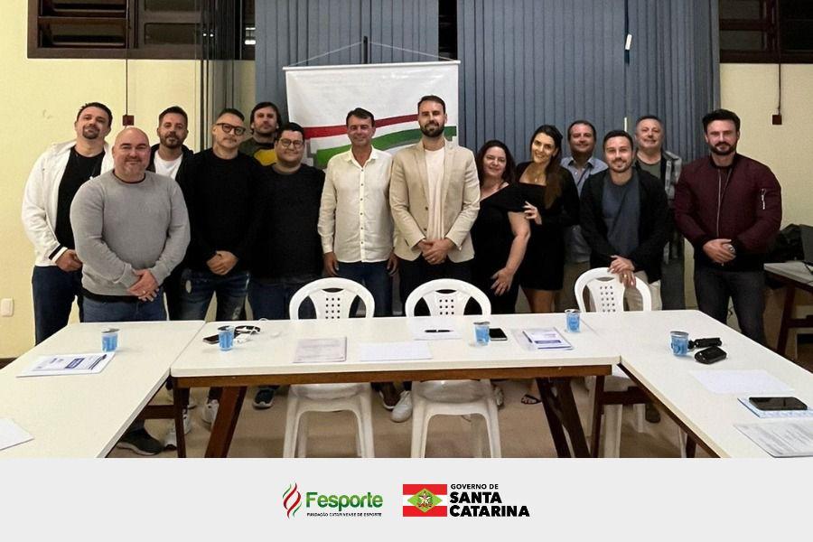 Presidentes Fesporte e TJD/SC em reunião