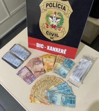 Jovem preso pela Polícia Civil de Santa Catarina por tráfico de drogas em Xanxerê