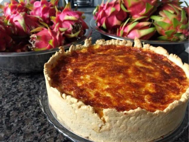 Quiche de Cebola com Casca de Pitaia