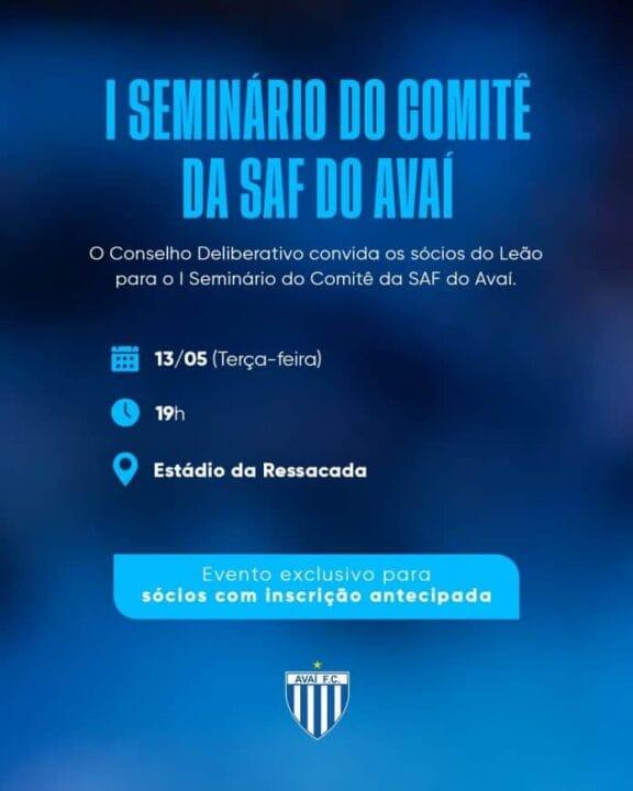Imagem do Seminário sobre Sociedade Anônima do Futebol
