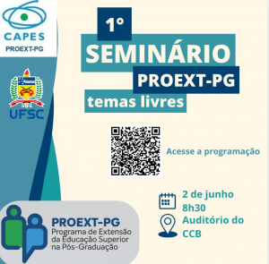 Imagem do 1º Seminário PROEXT-PG sobre Temas Livres na Pós-Graduação da UFSC