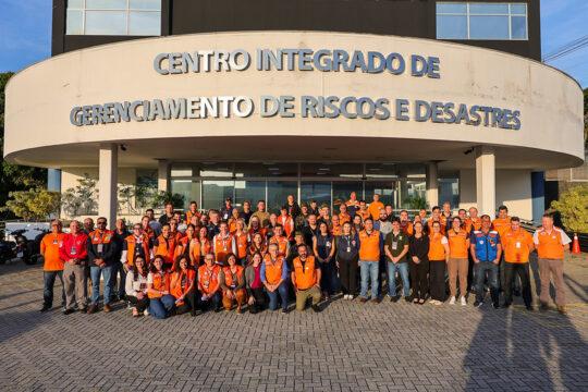 Foto do Simulado Geral de Gestão de Desastres em Santa Catarina