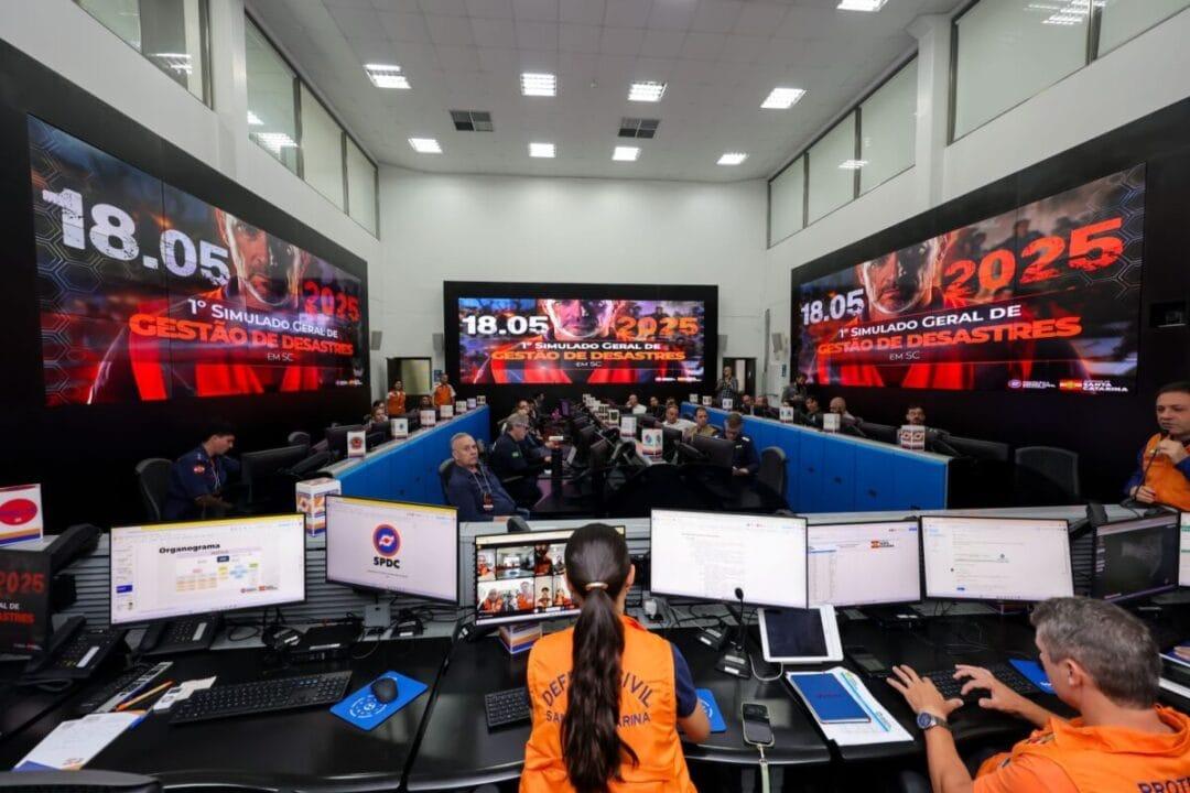 Simulado Geral de Gestão de Desastres em Santa Catarina