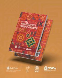 Capa do e-book e da cartilha da UFSC sobre cultura afro-brasileira e políticas linguísticas educacionais
