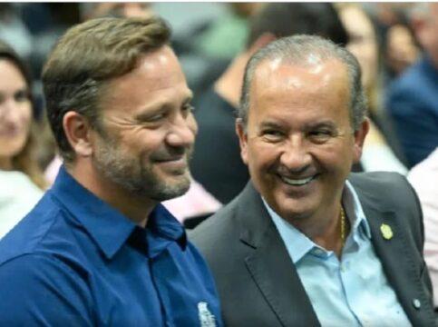 Adriano Silva e Jorginho Mello em encontro eleitoral