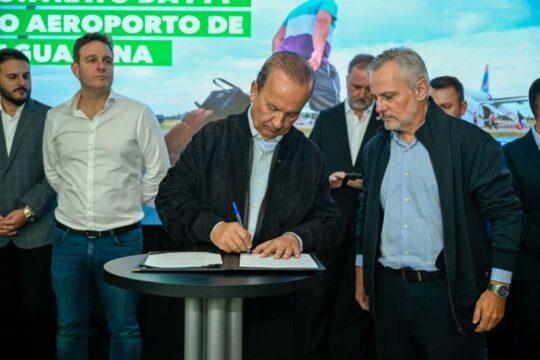 Governador Jorginho Mello assina contrato de concessão do Aeroporto de Jaguaruna