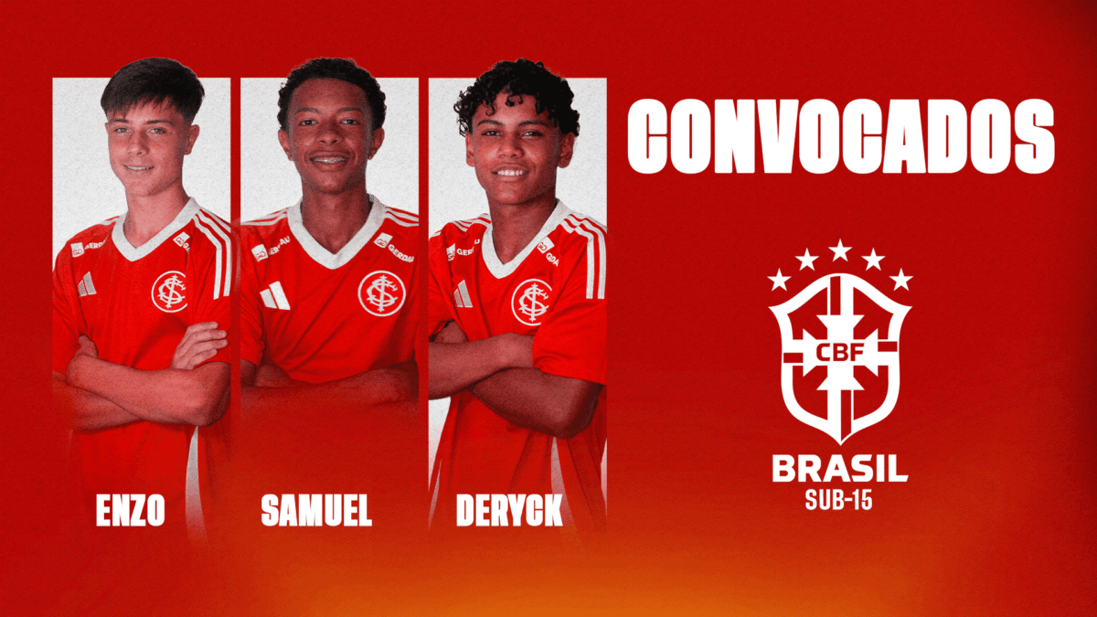 Jogadores convocados Enzo, Samuel e Deryck