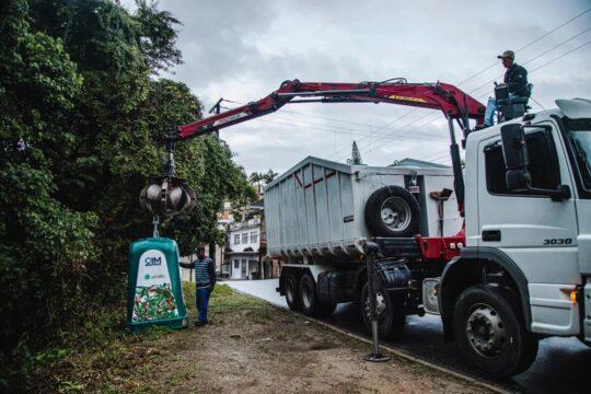 Recipiente de vidro para coleta sustentável